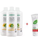 Aloe Vera Гел за пиене с мед за стомаха, Троен комплект + Крем Алое Вера с Прополис