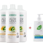 Aloe Vera Гел за Пиене с Мед, Троен комплект + Aloe Vera Нежно почистващ Крем-сапун за ръце