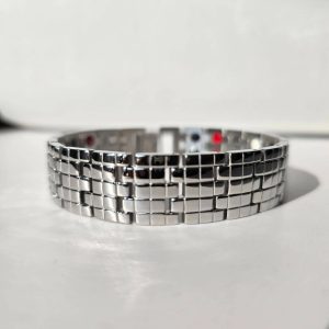 Магнитна гривна при Високо Кръвно, Сребриста, Унисекс Т-458